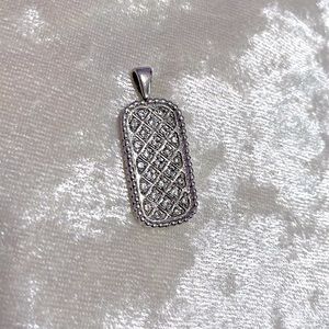 Sterling tag pendant